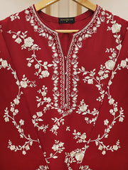 (Unstitched) 3 Piece - Pure Embroidered Cambric Suit FF-2155