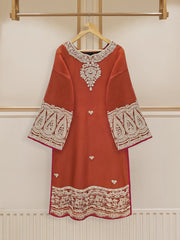 3 Piece - Pure Cotton Net Embroidered Suit S109746