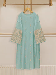 2 Piece - Pure Cotton Net Embroidered Suit S109697