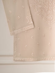 3 Piece- Pure Cotton Net Embroidered Suit S111233