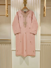 2 Piece- Pure Silk Net Embroidered Suit S111478