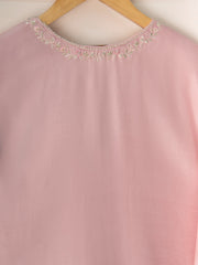 2 Piece- Pure Silk Net Embroidered Suit S110523