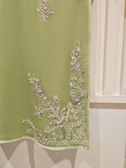 2 Piece - Pure Chiffon Embroidered Suit S111428