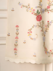 3 Piece- Pure Organza Embroidered Suit S111237