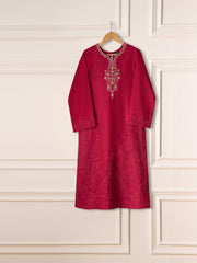 3 Piece- Pure Silk Net Embroidered Suit S111226
