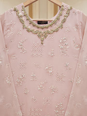 3 Piece - Pure Chiffon Embroidered Suit S110260