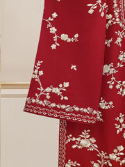 (Unstitched) 3 Piece - Pure Embroidered Cambric Suit FF-2155