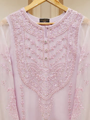 3 Piece - Embroidered Chiffon Suit S109844