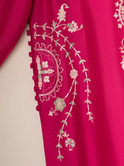 3 Piece- Pure Khaddi Silk Embroidered Suit S111559