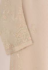3 Piece - Pure Cotton Net Embroidered Suit S111299