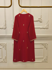 3 Piece - Pure Embroidered Cotton Net Suit S111906