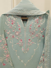 2 Piece - Embroidered Kora Cotton Silk Suit S111911