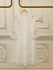 3 Piece - Pure Organza Embroidered Suit S111948