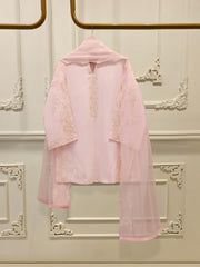 3 Piece- Pure Korean Silk Embroidered Suit S112076