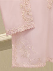 3 Piece- Pure Korean Silk Embroidered Suit S112076