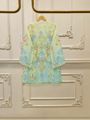 2 Piece - Pure Embroidered Charmeuse Silk Suit S112104