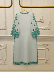 3 Piece - Pure Organza Embroidered Suit S112981