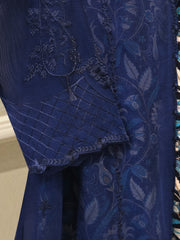 3 Piece - Pure Embroidered Cotton Net Suit S113022