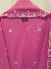 3 Piece - Embroidered Cambric Suit S113026