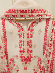 3 Piece - Pure Organza Embroidered Suit S113025