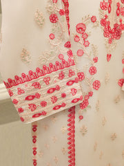 3 Piece - Pure Organza Embroidered Suit S113025
