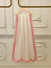3 Piece - Pure Organza Embroidered Suit S113025