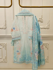 3 Piece - Digital Printed Cambric Suit S113017