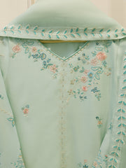 3 Piece - Pure Khaddi Silk Embroidered Suit S113043
