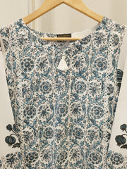 2 Piece - Hand Block Printed Kora Cotton Suit S113050