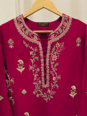 2 Piece- Pure Embroidered Sheesha Silk Suit S113058