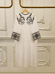 2 Piece - Pure Embroidered Cotton Net Suit S113127