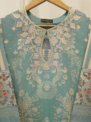 Digital Printed Embroidered Cambric Shirt S113137