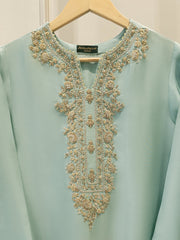 Pure Embroidered Sheesha Silk Shirt S113129