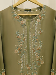 Pure Embroidered Sheesha Silk Shirt S113139