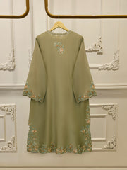 Pure Embroidered Sheesha Silk Shirt S113139