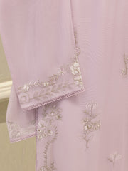 3 Piece - Pure Embroidered Cotton Net Suit S113418