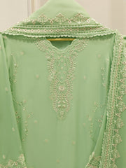 3 Piece - Pure Embroidered Chiffon Suit S113445