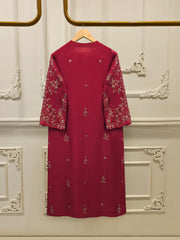 3 Piece- Pure Sheesha Silk Embroidered Suit S113496