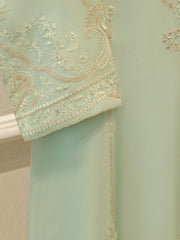 Pure Embroidered Sheesha Silk Shirt S113501