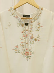 2 Piece- Pure Sheesha Silk Embroidered Suit S113502