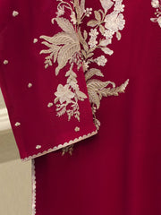 3 Piece - Pure Embroidered Cotton Net Suit S113500