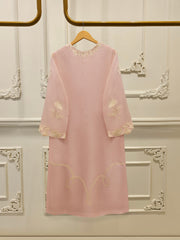 2 Piece - Pure Embroidered Cotton Net Suit S113728