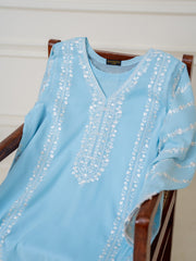 (Unstitched) 3 Piece - Embroidered Swiss Voile Suit KJ4202C