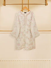 3 Piece - Pure Cotton Net Embroidered Suit S109517