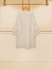 3 Piece - Pure Cotton Net Embroidered Suit S109517
