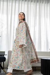 (Unstitched) 3 Piece - Pure Printed Cambric Suit FF-2120