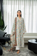 (Unstitched) 3 Piece - Pure Printed Cambric Suit FF-2120