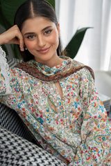 (Unstitched) 3 Piece - Pure Printed Cambric Suit FF-2120