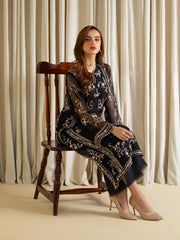 2 Piece - Embroidered Chiffon Suit S109839