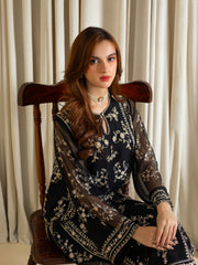 2 Piece - Embroidered Chiffon Suit S109839